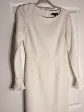 Antonio Melani White Long Sleeve Sheath Dress – Size 4